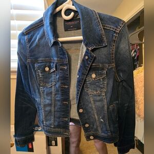 Womens Cropped Blue Denim Jacket